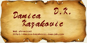 Danica Kazaković vizit kartica